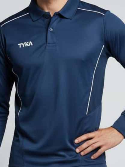 TYKA Prima Men’s Cricket Sports Set | Full Sleeve Performance Cricket Shirt & Trouser | Breathable Athletic Training & Match Wear (Navy)