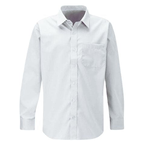 Unisex White Cotton School Shirt with Full Sleeves – Regular Fit 46