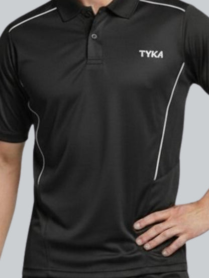 TYKA Prima Men’s Cricket Training Set | Solid Sports T-Shirt & Track Pant Combo | Quick Dry, Lightweight (Black)