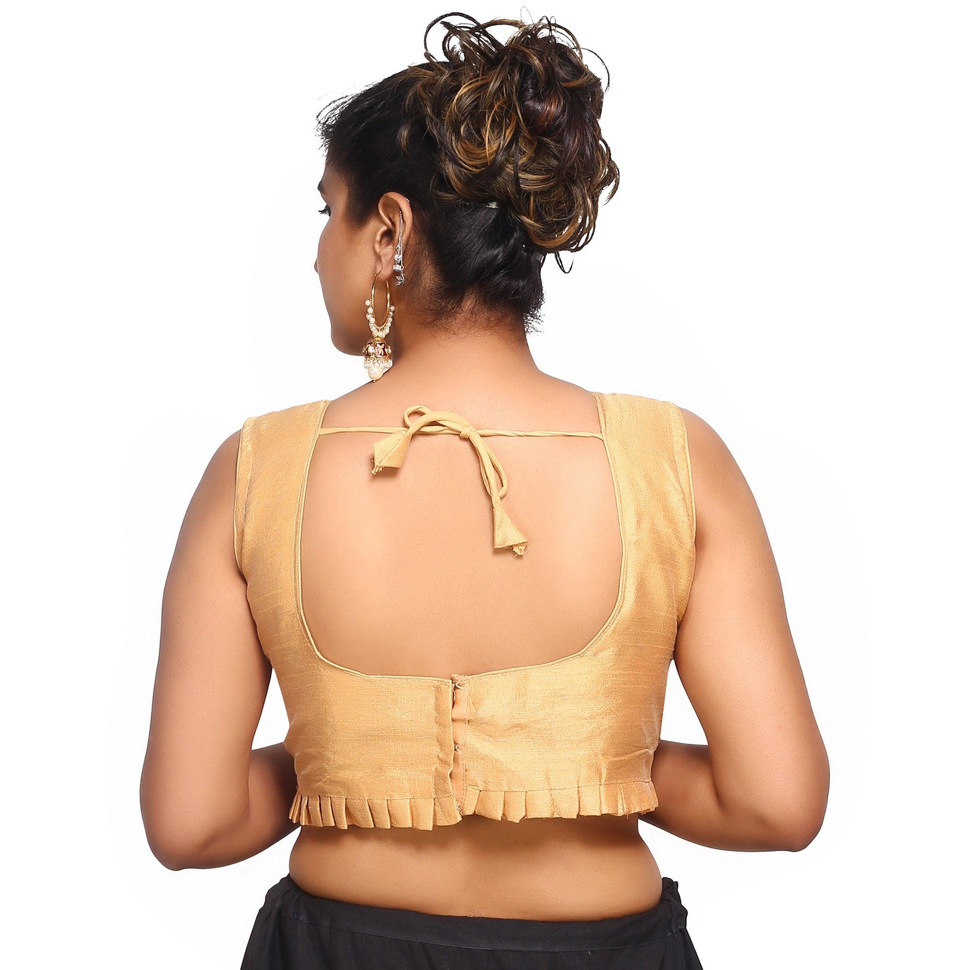Boat Neck Beige Solid Women Blouse