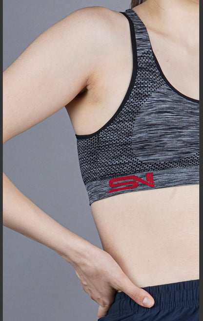 SHIV-NARESH Women Sports Bra Grey