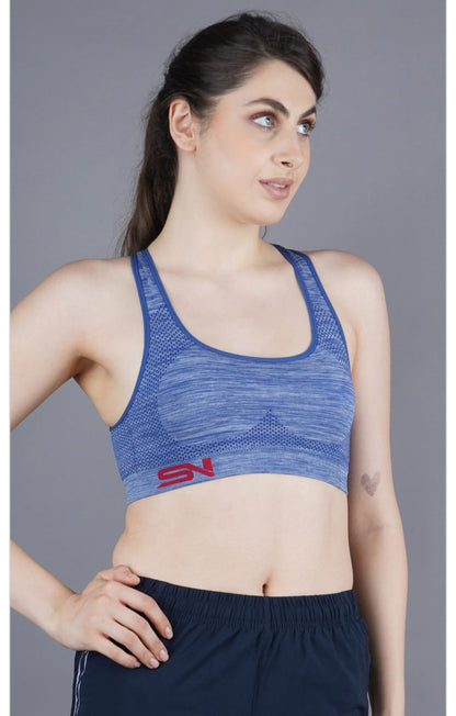 SHIV-NARESH Women Sports Bra Blue