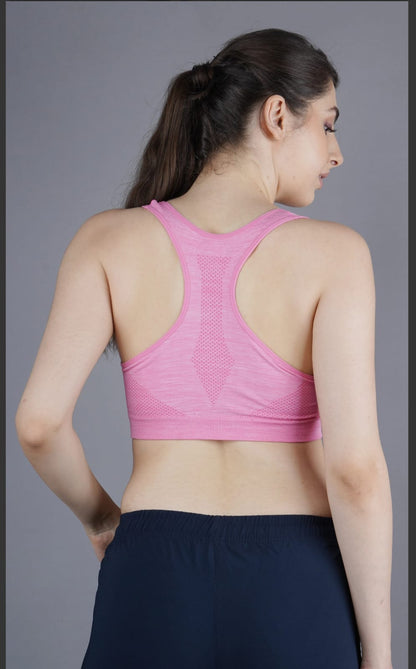 SHIV-NARESH Women Sports Bra Pink