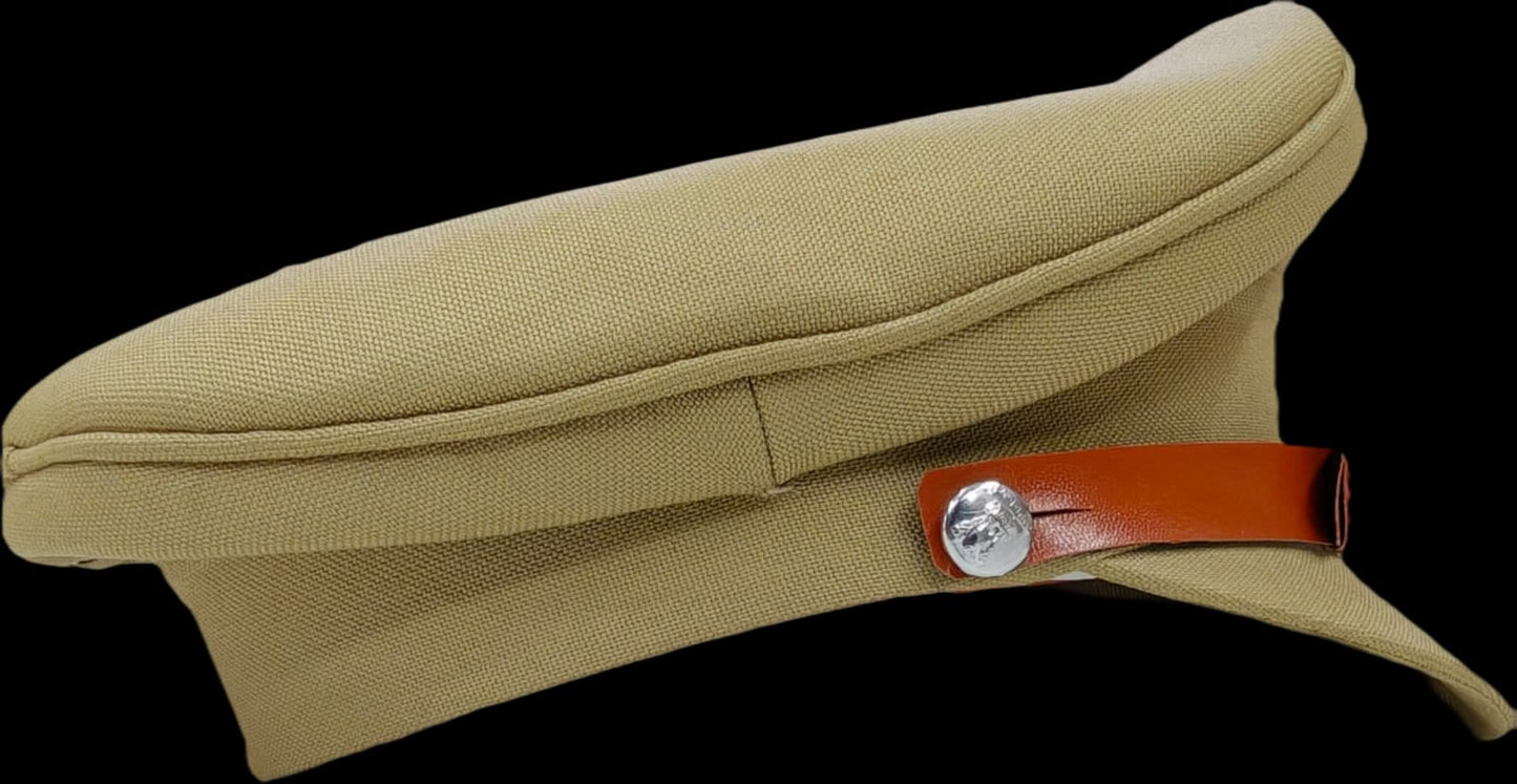 Premium Khaki Inspector Uniform Cap (Unisex) (Khaki)
