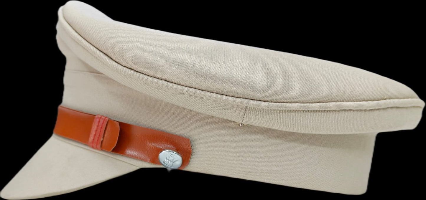 Premium Khaki Inspector Uniform Cap (Unisex) (Light Khaki)