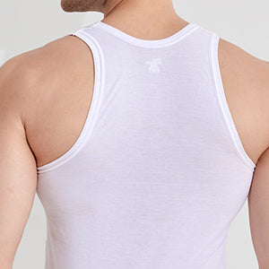 Rupa Frontline Men's Cotton White Sleeveless Vest (Pack of 2) – Super Combed Cotton Round neck Vest