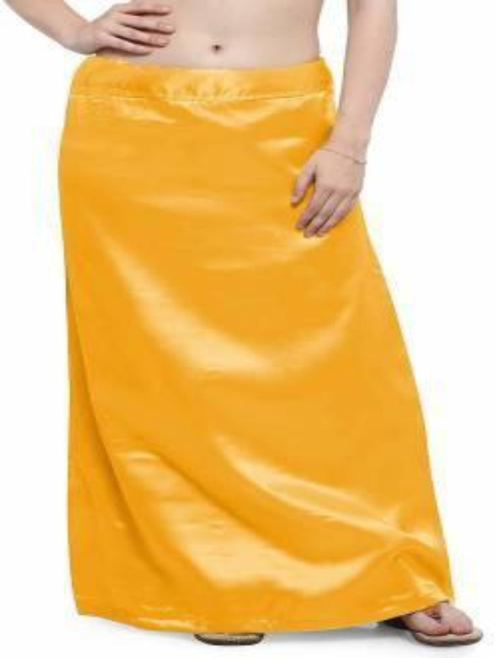 Woman's Satin Yellow Petticoat Default Title