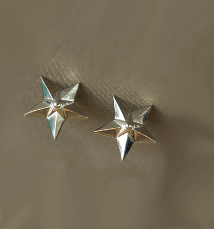 Trendzmy Star Silver PLAIN MODEL (1pair)