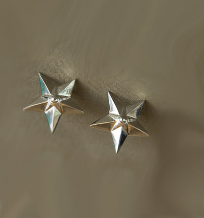 Trendzmy Star Silver PLAIN MODEL (1pair)